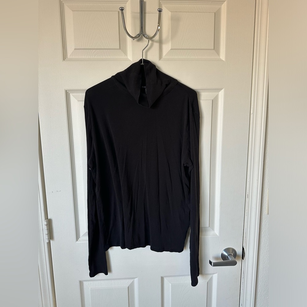 EILEEN FISHER Black Turtleneck Size Large.